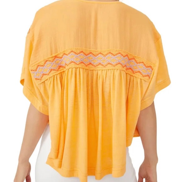 Free People Market Tee Carrot color size small NWT - Picture 3 of 3